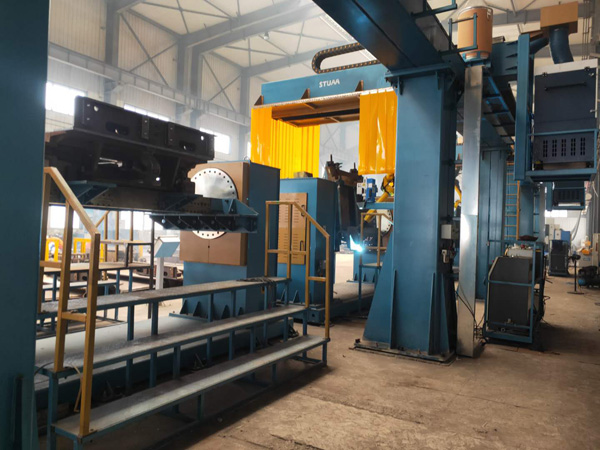 中部槽齒軌座、立板、彎板焊接機器人工作站